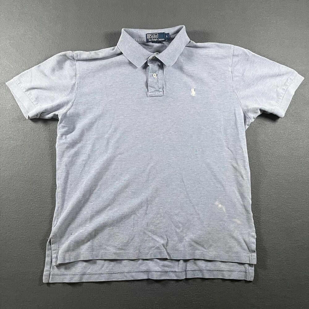 Polo-ralph-lauren Men's Blue and Grey Polo-shirts